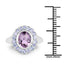Bague en argent sterling avec améthyste et tanzanite de 2,53 carats