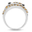 1.00 Carat Citrine & Black Spinel Sterling Silver Ring