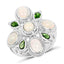 2.97 Carat Genuine Ethiopian Opal & Chrome Diopside Ring