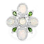 2.97 Carat Genuine Ethiopian Opal & Chrome Diopside Ring