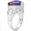6.50 Carat Genuine Amethyst Sterling Silver Engagement Ring