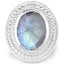 7.00 Carat Genuine Labradorite Sterling Silver Ring