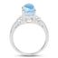 Anillo de plata esterlina con topacio suizo azul genuino de 2.10 quilates
