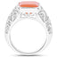5.75 Carat Peach Moonstone Sterling Silver Engagement Ring