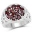 2.34 Carat Genuine Garnet Sterling Silver Engagement Ring