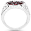 2.34 Carat Genuine Garnet Sterling Silver Engagement Ring