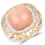 Two Tone Plated 12.80 Carat Genuine Moonstone Ring