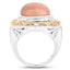 Two Tone Plated 12.80 Carat Genuine Moonstone Ring