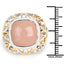 Two Tone Plated 12.80 Carat Genuine Moonstone Ring