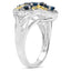 Two Tone Plated 1.45 Carat London Blue Topaz Ring
