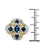 Two Tone Plated 1.45 Carat London Blue Topaz Ring