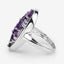 3.13 Carat Amethyst, Tanzanite & White Topaz Sterling Silver Ring