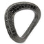 Bague de fiançailles en argent sterling avec diamant noir véritable de 1,02 carat