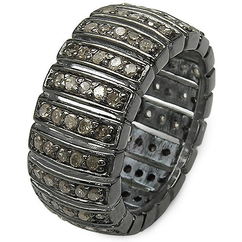 Bague de fiançailles en argent sterling .925 avec diamant TLB véritable de 1,25 carat