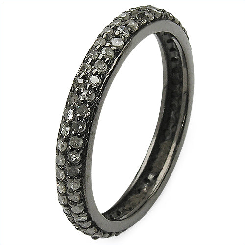 0.67 Carat Genuine TLB Diamond .925 Sterling Silver Engagement Ring