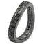 1.11 Carat Genuine Black Diamond Sterling Silver Engagement Ring