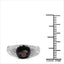 Anillo de Plata de Ley con Cuarzo Ahumado de 2.59 Quilates y Topacio Blanco