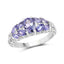 1.63 Carat Genuine Tanzanite Sterling Silver Engagement Ring