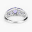 1.63 Carat Genuine Tanzanite Sterling Silver Engagement Ring