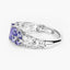 1.63 Carat Genuine Tanzanite Sterling Silver Engagement Ring