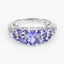 1.63 Carat Genuine Tanzanite Sterling Silver Engagement Ring
