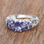 1.63 Carat Genuine Tanzanite Sterling Silver Engagement Ring