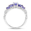 1.63 Carat Genuine Tanzanite Sterling Silver Engagement Ring
