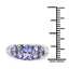 1.63 Carat Genuine Tanzanite Sterling Silver Engagement Ring