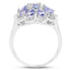 1.84 Carat Genuine Tanzanite Sterling Silver Engagement Ring