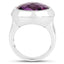 Anillo de Compromiso de Plata Esterlina con Amatista Genuina de 8.25 Quilates