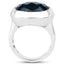 10.25 Carat London Blue Topaz Sterling Silver Ring