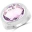 Bague de fiançailles en argent sterling avec améthyste rose de 8,00 carats