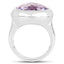 Bague de fiançailles en argent sterling avec améthyste rose de 8,00 carats