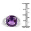 Anillo de Plata Esterlina de 5.99 Quilates con Amatista y Topacio Blanco
