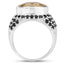 6.76 Carat Citrine & Black Spinel Sterling Silver Cocktail Ring