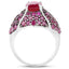 5.15 Carat Genuine Ruby & Sterling Silver Engagement Ring