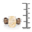 Bague en argent sterling avec rutile doré et quartz fumé de 5,75 carats