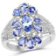 2.07 Carat Genuine Tanzanite Sterling Silver Engagement Ring