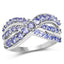 Anillo de Compromiso de Plata Esterlina con Tanzanita Genuina de 1.49 Quilates