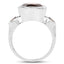 3.56 Carat Genuine Smoky Quartz Sterling Silver Engagement Ring