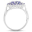 Anillo de Compromiso de Plata Esterlina con Tanzanita Genuina de 1.16 Quilates