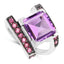 Bague en argent sterling avec améthyste et rhodolite de 6,90 carats