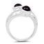 Bague en argent sterling avec améthyste de 2,31 carats et topaze blanche