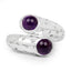 Bague en argent sterling avec améthyste de 2,31 carats et topaze blanche