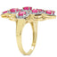 Bague de fiançailles en argent sterling .925 avec rubis véritable de 1,98 carat