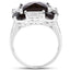 7.43 Carat Smoky Quartz & White Topaz Sterling Silver Ring