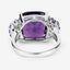 6.34 Carat Genuine Amethyst and Tanzanite Sterling Silver Ring
