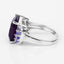 6.34 Carat Genuine Amethyst and Tanzanite Sterling Silver Ring