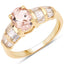 1.88 Carat Morganite & White Topaz Sterling Silver Ring