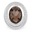 7.90 Carat Genuine Smoky Quartz Sterling Silver Ring